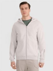 4F Bluza dresowa rozpinana z kapturem męska - szara S. Szare bluzy z kapturem męskie 4f, m, bez wzorów, z bawełny, z kapturem. Za 179.99 zł.
