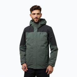 Kurtka 3w1 męska Jack Wolfskin Romberg 3In1. Zielone kurtki męskie Jack Wolfskin, m, bez wzorów, sportowe, bez ramiączek, bez kaptura. Za 1,129.00 zł.