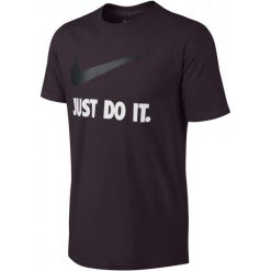 Nike Koszulka M Nsw Tee Jdi Swoosh New Black/Black M. Czarne t-shirty sportowe męskie Nike, z napisami, z bawełny, sportowe. Za 69.00 zł.