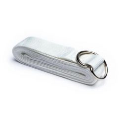 Pasek do jogi Yogi Yogini - biały. Białe paski męskie YOGI & YOGINI, bez wzorów, sportowe. W wyprzedaży za 14.90 zł.