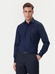 Tommy Hilfiger Koszula MW0MW43122 Granatowy Regular Fit. Niebieskie koszule męskie Tommy Hilfiger, m, bez wzorów, z bawełny, bez kołnierzyka, bez ramiączek. Za 369.99 zł.