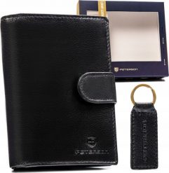Peterson Zestaw Prezentowy: Pionowy, Skórzany Portfel Męski I Brelok. Portfele męskie Peterson, bez wzorów. Za 154.00 zł.