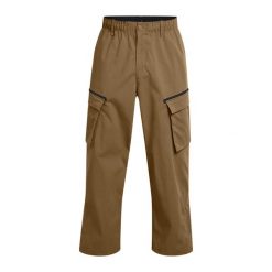 Spodnie męskie Under Armour Unstoppable Utility Cargo. Brązowe spodnie na co dzień męskie Under Armour, bez wzorów, z dresówki, casualowe. Za 249.99 zł.