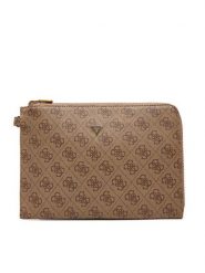 Guess Saszetka PMBALO P5235 Brązowy. Brązowe saszetki męskie Guess, z aplikacjami, ze skóry. Za 219.99 zł.