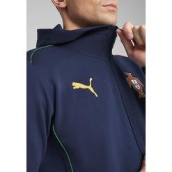 Męska rozpinana kurtka z kapturem Portugalia Casuals PUMA. Niebieskie kurtki męskie Puma, m, bez wzorów, z kapturem, do biegania. Za 337.50 zł.