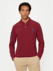 U.S. Polo Assn. Polo MUP1935 Czerwony Regular Fit. Czerwone koszulki polo męskie U.S. Polo Assn., m, bez wzorów, z bawełny, bez kołnierzyka, bez ramiączek. Za 139.99 zł.