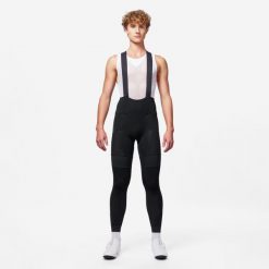Spodnie zimowe rowerowe szosowe Van Rysel Racer. Czarne szorty sportowe męskie VAN RYSEL, bez wzorów, z materiału, sportowe. Za 299.99 zł.