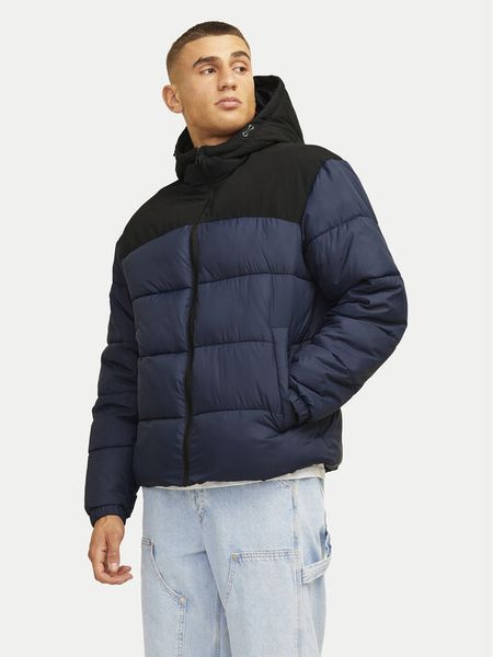 Jack & Jones Kurtka zimowa Moon 12256882 Granatowy Regular Fit. Niebieskie kurtki męskie Jack & Jones, na zimę, m, bez wzorów, z syntetyku, bez ramiączek, bez kaptura. Za 229.99 zł.