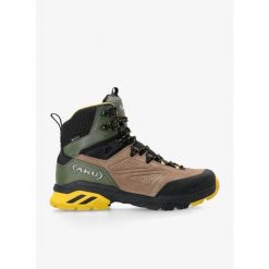 Buty trekkingowe męskie AKU Reactive GTX. Brązowe buty trekkingowe męskie Aku, bez wzorów, sportowe, bez obcasa, bez zapięcia. Za 913.79 zł.