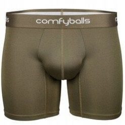 Bokserki termoaktywne Comfyballs Long Performance - olive green. Zielone bielizna termoaktywna męska NORMANN, m, bez wzorów. Za 186.01 zł.