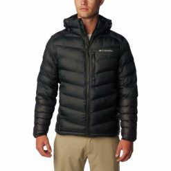 Kurtka ocieplana męska Columbia Labyrinth Loop Hooded z kapturem. Czarne kurtki męskie Columbia, m, bez wzorów, sportowe, bez ramiączek, z kapturem. Za 659.99 zł.