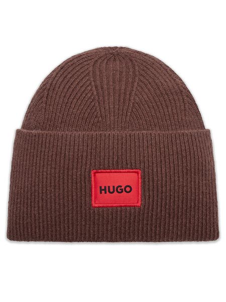 Hugo Czapka Xaff 50496011 Brązowy. Brązowe czapki męskie Hugo, na zimę, bez wzorów, z wełny. Za 269.99 zł.