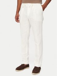 HUGO Spodnie materiałowe 50559695 Kremowy Regular Fit. Białe spodnie na co dzień męskie Hugo, bez wzorów, z bawełny. Za 649.99 zł.