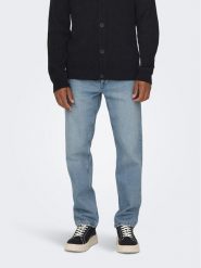 Only & Sons Jeansy Edge 22026986 Niebieski Loose Fit. Niebieskie jeansy męskie Only & Sons, bez wzorów, z bawełny. Za 139.99 zł.