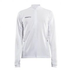 Bluzy treningowa męska Craft Evolve Full Zip. Białe bluzy rozpinane męskie Craft, l, bez wzorów, sportowe, bez ramiączek, bez kaptura. Za 195.00 zł.