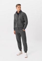 Bluza męska B-LIPSO. Szare bluzy rozpinane męskie Volcano, m, bez wzorów, z dzianiny, klasyczne, bez ramiączek, bez kaptura. Za 179.99 zł.