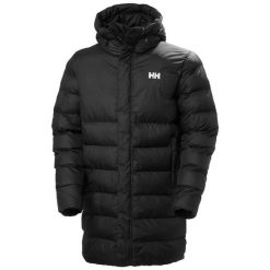 Kurtka puchowa Helly Hansen Oslo Puffy. Czarne kurtki męskie Helly Hansen, m, bez wzorów, z puchu, bez ramiączek, bez kaptura. W wyprzedaży za 1,238.50 zł.
