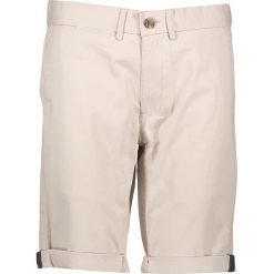 Spodnie chino - Slim fit - w kolorze beżowym. Brązowe szorty męskie Ben Sherman, z aplikacjami, z materiału. W wyprzedaży za 152.95 zł.
