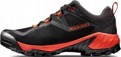 Buty trekkingowe Mammut Sapuen Low GTX - black/hot red. Czarne buty trekkingowe męskie Mammut, bez wzorów, bez zapięcia. Za 882.65 zł.