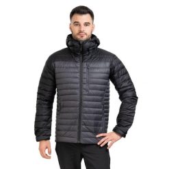 Kurtka puchowa męska Rab Microlight Alpine Jacket z kapturem. Czarne kurtki męskie RAB, l, bez wzorów, z puchu, sportowe, bez ramiączek, z kapturem. Za 1,099.99 zł.