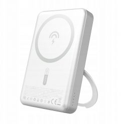 Powerbank Dudao K28 10000mAh PD 22.5W z MagSafe z metalową obudową i pierścieniem-podstawką - srebrny. Szare powerbanki Dudao. Za 93.14 zł.