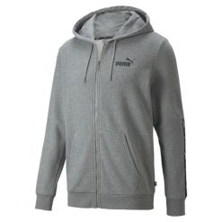 Bluza z kapturem Puma ESS Tape, Mężczyźni. Szare bluzy nierozpinane męskie Puma, m, bez wzorów, z bawełny, bez ramiączek, z kapturem. Za 285.13 zł.