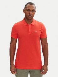 Tommy Jeans Polo DM0DM20676 Czerwony Slim Fit. Czerwone koszulki polo męskie Tommy Jeans, m, bez wzorów, z bawełny, bez kołnierzyka, bez ramiączek. Za 179.99 zł.