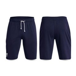 Spodenki fitness męskie UNDER ARMOUR Rival Terry Szorty. Niebieskie szorty sportowe męskie Under Armour, bez wzorów, sportowe. Za 92.99 zł.