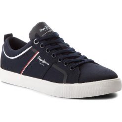 Tenisówki PEPE JEANS - Harper Basic PMS30418 Navy 595. Niebieskie trampki męskie marki Pepe Jeans, z gumy. W wyprzedaży za 219.00 zł.