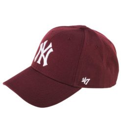 Czapka z daszkiem dla dorosłych 47 Brand New York Yankees. Czerwone czapki męskie 47 Brand, bez wzorów, z wełny, sportowe. Za 173.50 zł.