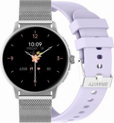 Smartwatch Gravity GT12-8 Srebrny (GT12-6). Szare zegarki smartwatch Gravity. Za 166.62 zł.