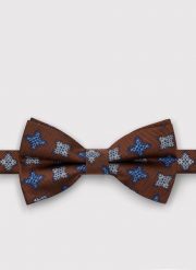 PAKO LORENTE – Brązowa wzorzysta mucha męska. Brązowe krawaty i muchy męskie Pako Lorente, bez wzorów, z poliesteru, eleganckie. Za 39.99 zł.