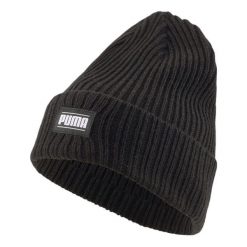 Czapka Prążkowana Akryl Z Mankietami Classic. Czarne czapki męskie Puma, bez wzorów, prążkowane, sportowe. Za 120.99 zł.