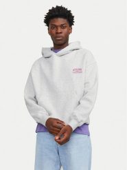 Jack & Jones Bluza Santorini 12253126 Biały Oversize. Białe bluzy nierozpinane męskie Jack & Jones, m, bez wzorów, z syntetyku, bez ramiączek, bez kaptura. Za 159.99 zł.