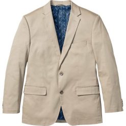 Marynarka bawełniana ze stretchem Regular Fit bonprix beżowy. Marynarki męskie marki Giacomo Conti. Za 139.99 zł.