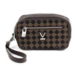 Saszetka w kolorze brązowym - (S)20 x (W)12 x (G)7 cm. Torby męskie na ramię V Italia by Versace 19.69. W wyprzedaży za 279.95 zł.
