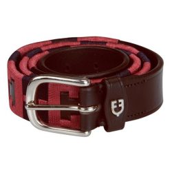 Skórzany pasek do jazdy konnej z geometrycznym wzorem. Brązowe paski męskie EQUESTRO, bez wzorów. Za 214.96 zł.