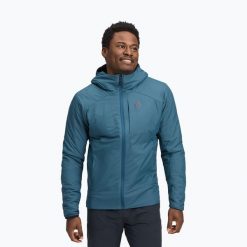 Kurtka męska Black Diamond First Light Stretch. Niebieskie kurtki męskie Black Diamond, m, bez wzorów, sportowe, bez ramiączek, bez kaptura. Za 1,159.00 zł.