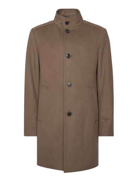 JOOP! Płaszcz wełniany 17 JC-21Maron 30044311 Khaki Regular Fit. Brązowe płaszcze męskie JOOP!, na zimę, m, bez wzorów, z wełny, bez kaptura. Za 1,999.00 zł.