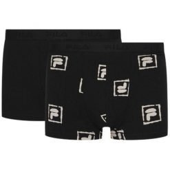 Fila 2-pack bokserki czarne M. Czarne bokserki męskie Fila, m, bez wzorów. Za 174.99 zł.