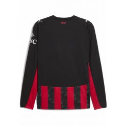 Męska koszulka domowa z długim rękawem AC Milan 25/26 PUMA. Czarne koszulki męskie z długim rękawem Puma, m, bez wzorów, sportowe, bez kołnierzyka, bez ramiączek. Za 466.50 zł.