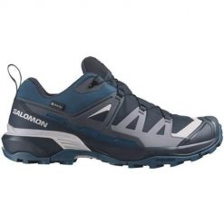 Buty trekkingowe męskie Salomon X Ultra 360 Gtx Gore-tex. Niebieskie buty zimowe męskie Salomon, bez wzorów, z gore-texu, sportowe, bez obcasa, bez zapięcia. Za 629.00 zł.