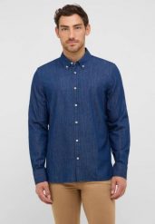 Męska Koszula Mustang Style Cullman Denim Blue 1016946 5000 700. Niebieskie koszule męskie Mustang, m, bez wzorów, z denimu, bez kołnierzyka, bez ramiączek. Za 189.99 zł.