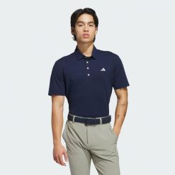 Ultimate365 Tour Twistknit Polo Shirt. Niebieskie koszulki polo męskie ADIDAS, l, bez wzorów, z materiału, sportowe, bez kołnierzyka, bez ramiączek. Za 349.00 zł.