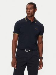 Boss Polo Paul 50506193 Granatowy Slim Fit. Niebieskie koszulki polo męskie Boss, m, bez wzorów, z bawełny, bez kołnierzyka, bez ramiączek. Za 479.99 zł.