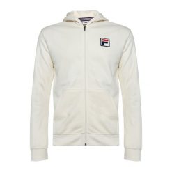 Bluza FILA Bergede Loose Fit Zip Hoody. Białe bluzy nierozpinane męskie Fila, l, bez wzorów, bez ramiączek, bez kaptura. Za 259.99 zł.