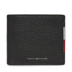 Portfel Tommy Hilfiger. Czarne portfele męskie Tommy Hilfiger, bez wzorów. Za 249.99 zł.
