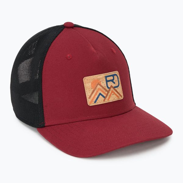 Czapka z daszkiem męska Ortovox Corky Trucker. Czerwone czapki męskie ORTOVOX, bez wzorów, sportowe. Za 159.99 zł.