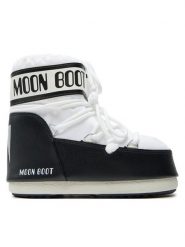 Moon Boot Śniegowce 80D1409340 Biały. Białe buty zimowe męskie Moon Boot, bez wzorów, ze skóry, bez obcasa, bez zapięcia. Za 549.99 zł.