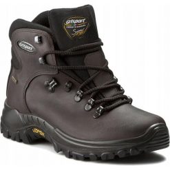 Buty trekkingowe dla mężczyzn Grisport. Brązowe buty trekkingowe męskie Grisport, bez wzorów, sportowe, bez obcasa, bez zapięcia. Za 449.99 zł.